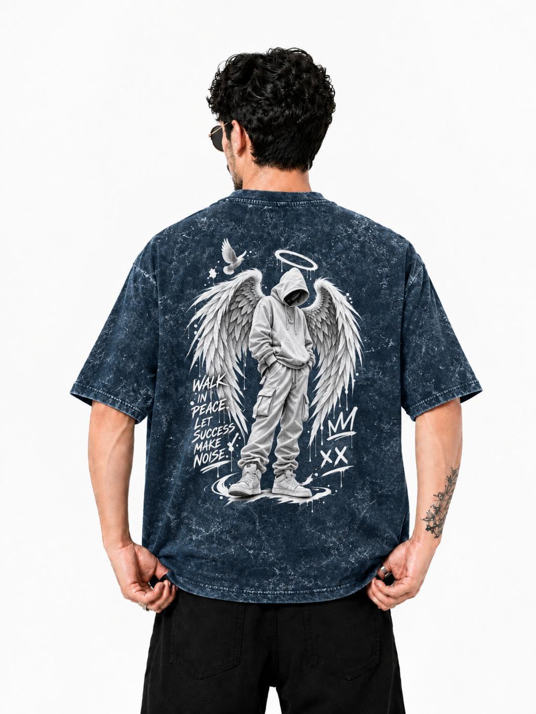 Unisex Acid Washed Oversized Tee