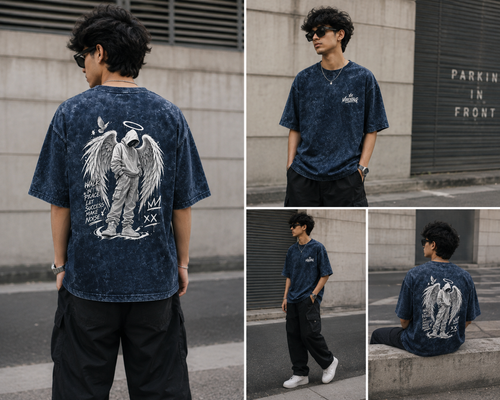 Walk In Peace - Unisex Acid Washed Oversized Tee