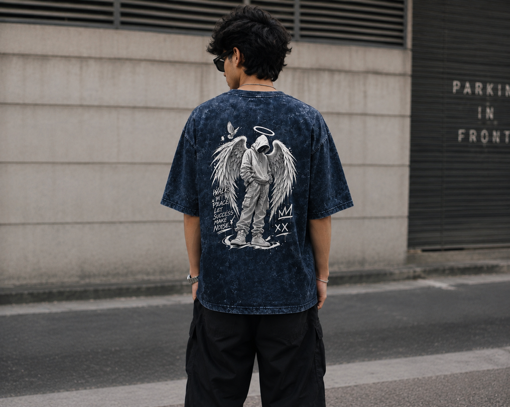 Walk In Peace - Unisex Acid Washed Oversized Tee