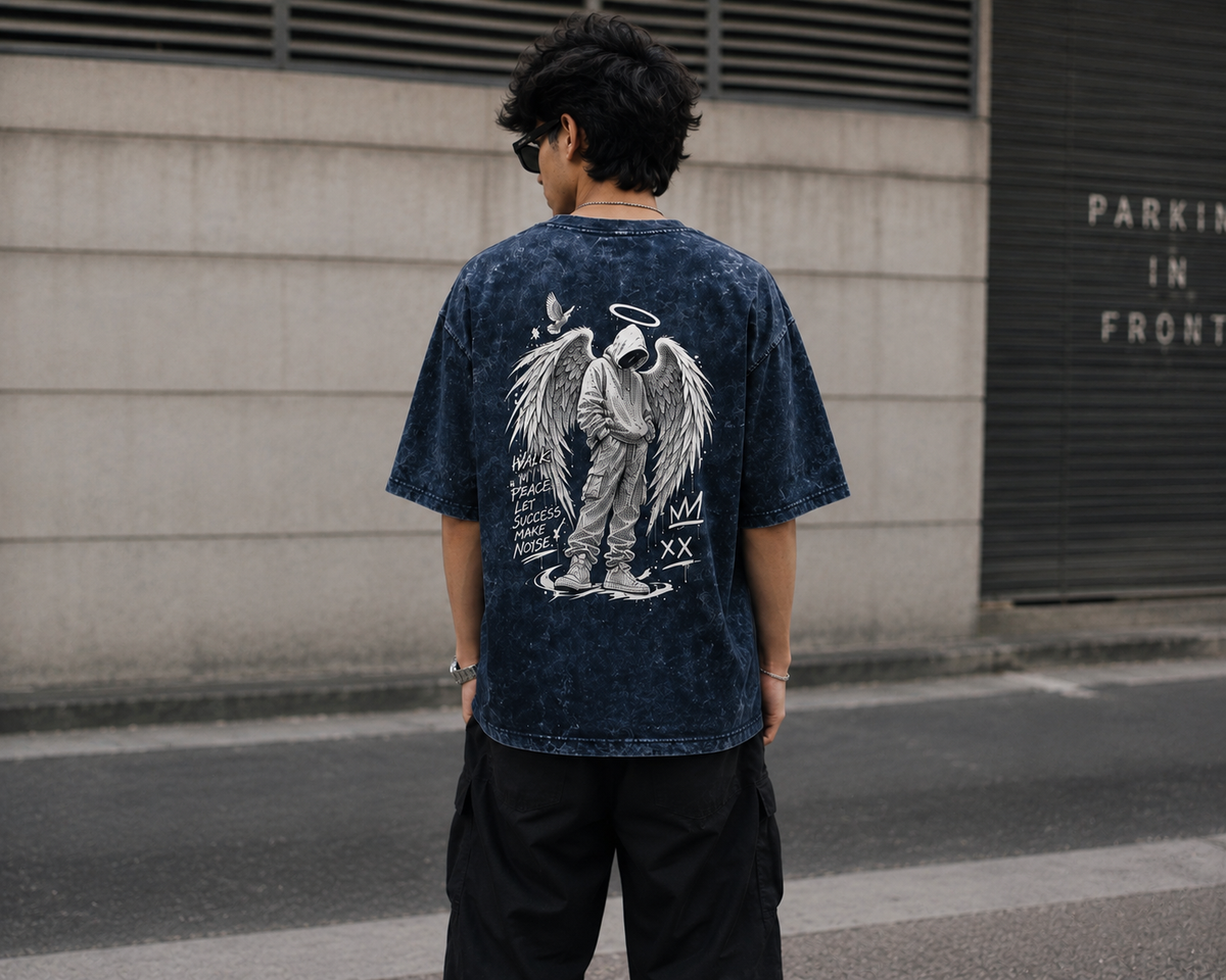 Walk In Peace - Unisex Acid Washed Oversized Tee